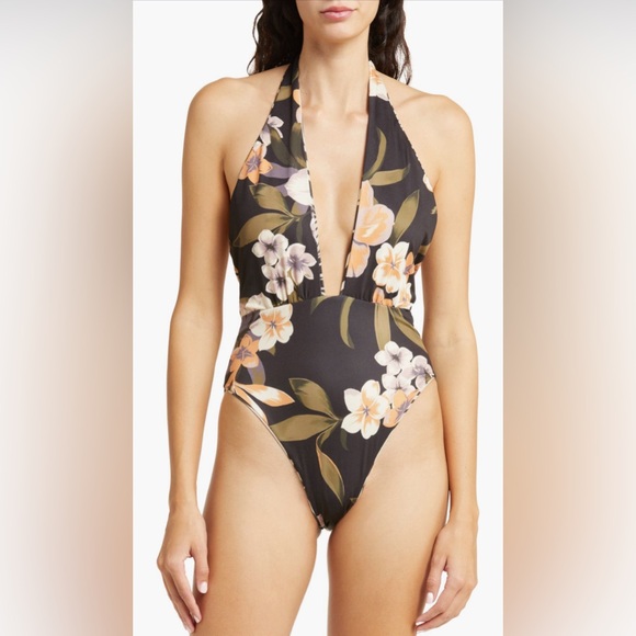 Maaji Areca Palm Halter Neck REVERSIBLE One-Piece Swimsuit, Medium, $172 - Picture 4 of 13